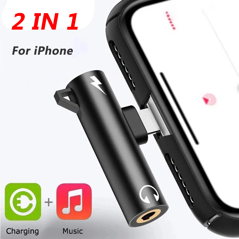Wired Earphone Lightning - Divisor adaptador 2 en 1 para
