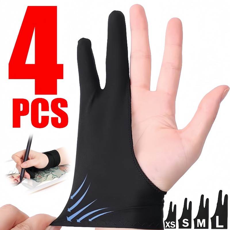 Drawing Glove Artist - Guantes de dibujo antitáctil de fibra