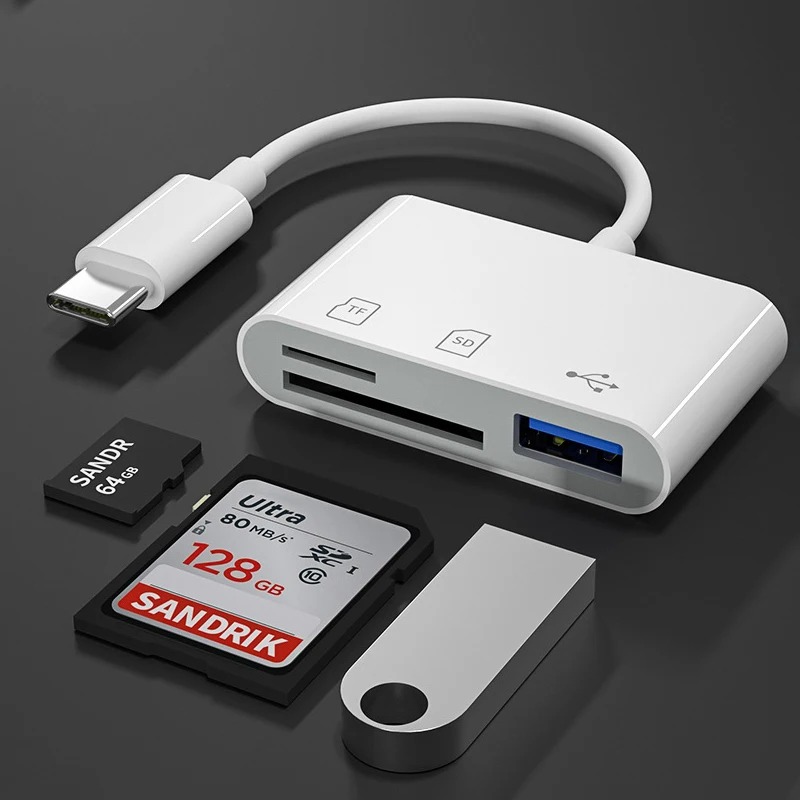Usb Hub Type C - Adaptador y concentrador 3 en 1,