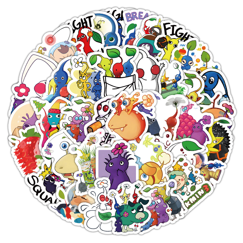 Tablet Cute Accessories - 100 pegatinas lindas de plantas Pikmin