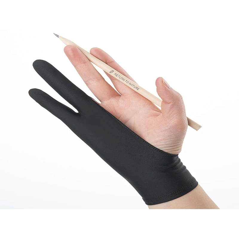 1/2 capas arte 2 dedo Anti-mis - Drawing Glove Artist reseña y precio