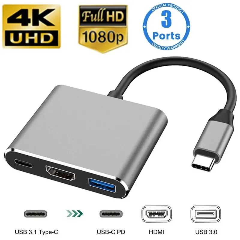 Adaptador multipuerto 3 en 1 t - Usb Hub Type C reseña y precio